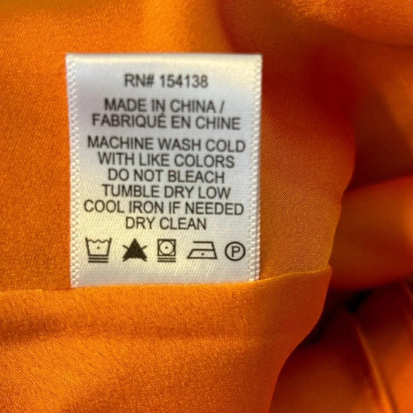 Staud Silky Orange Tangerine Cowl Neck Tie Up Back Mini Dress - Picture 7 of 7